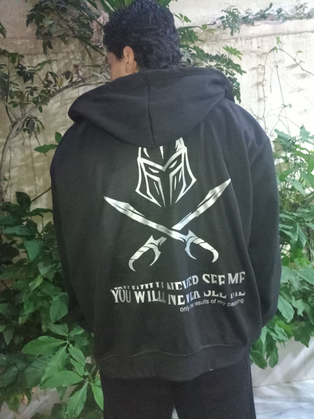 black hoodie
