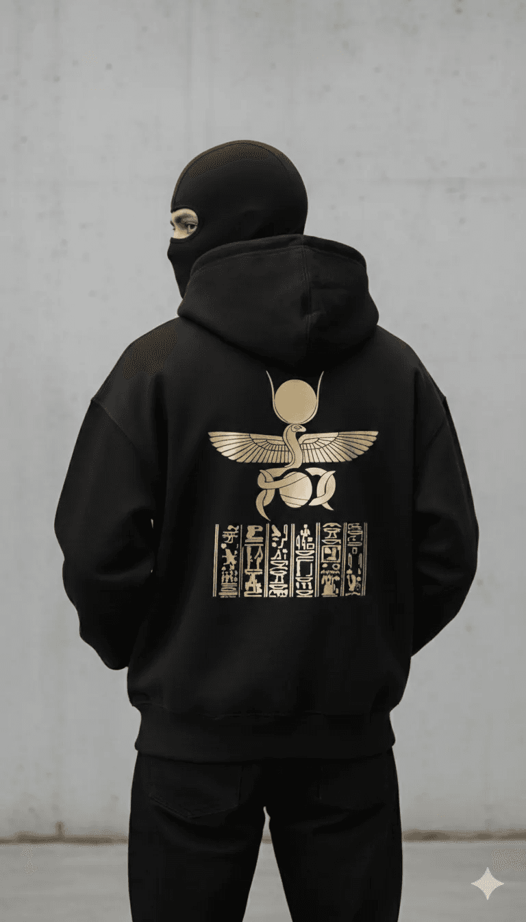 black hoodie